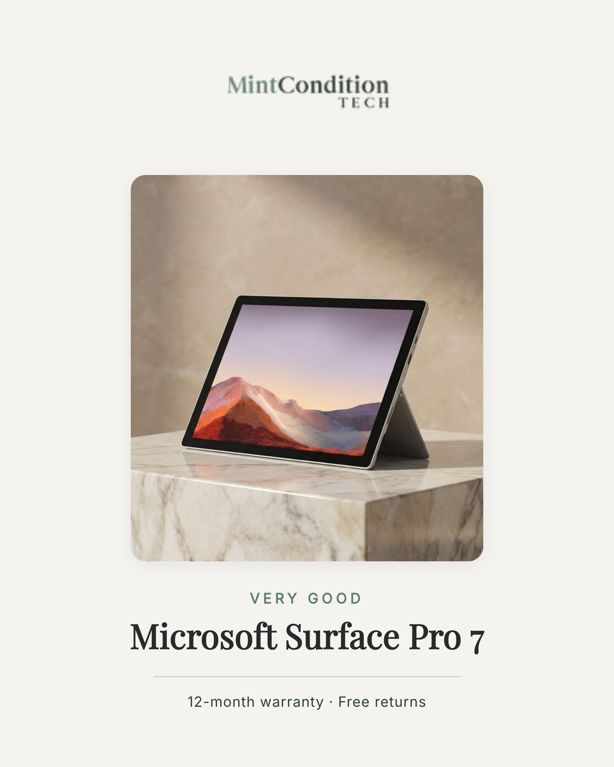 Microsoft Surface Pro 7 12.3" | Intel Core i5-1035G4 · 8GB RAM · 128GB SSD | Very Good