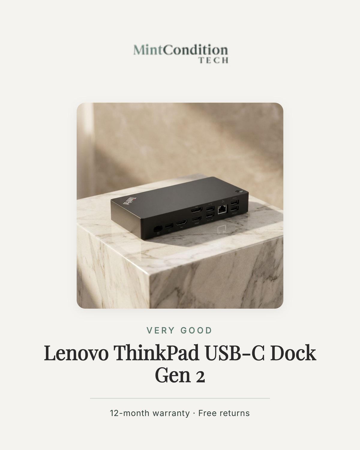 Lenovo ThinkPad USB-C Dock Gen 2 | Very Good