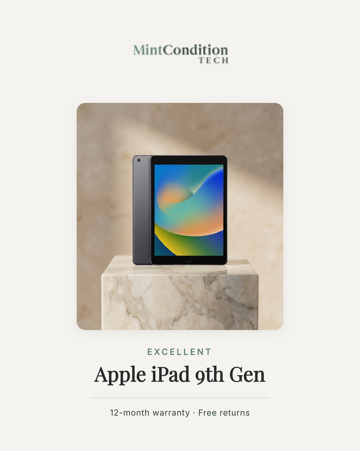 Apple iPad 9th Gen Wi-Fi | Excellent