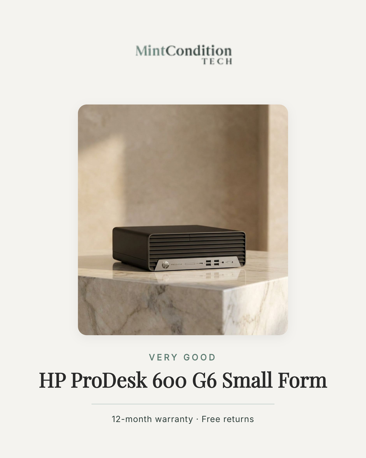 HP ProDesk 600 G6 Small Form | Intel Core i5-10500 · 8GB RAM · 256GB SSD | Excellent
